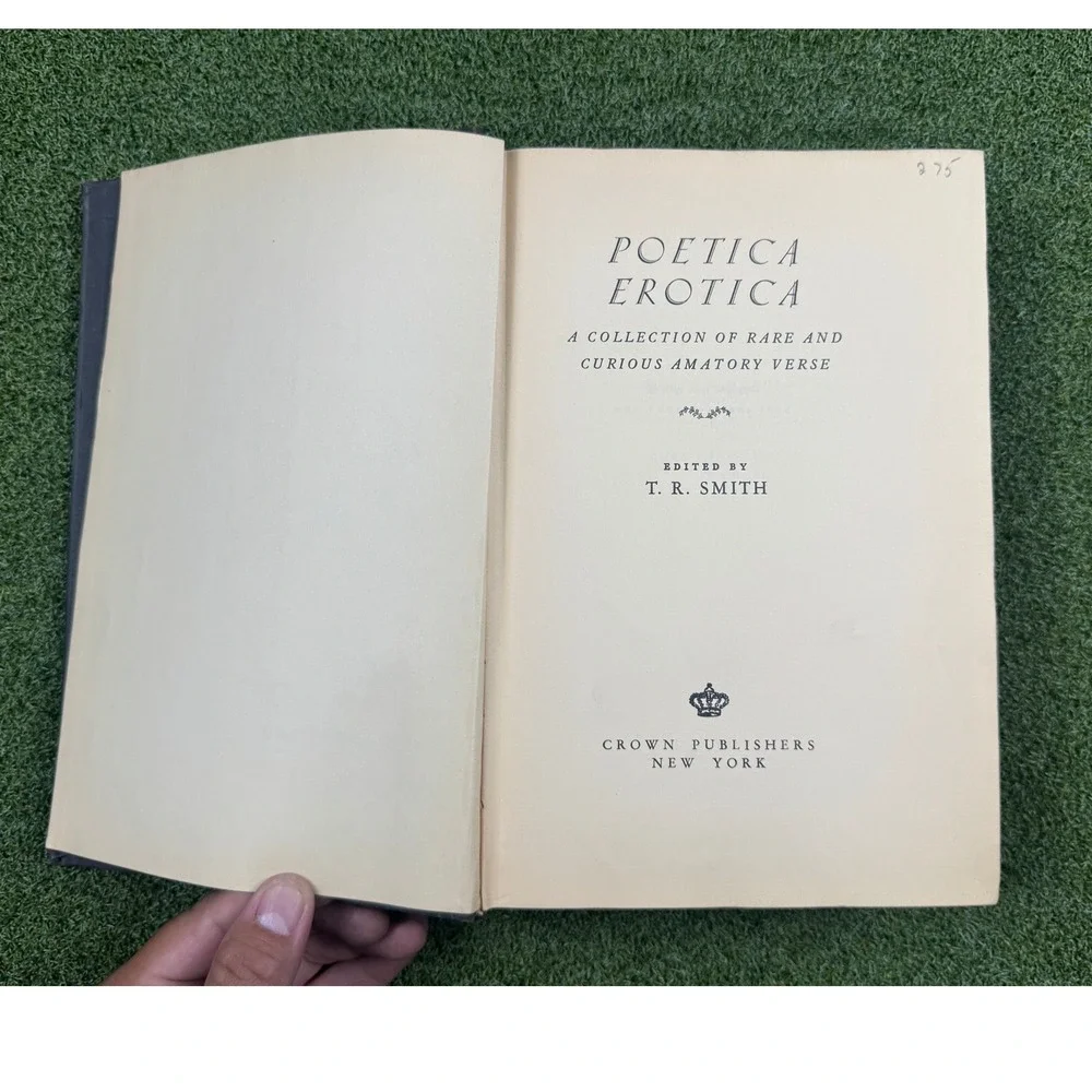 Poetica Erotica TR Smith 1927‎ Crown Publishers Vintage Poetry Hardcover Rare